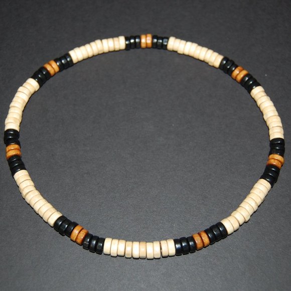 Men Necklace,Wood Necklace,Surfer Necklace,Tribal Style,Chocker,Beach Ne… - Picture 1 of 4